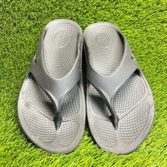Oofos OOriginal Mens Size 9 Black Beach Walking Casual Recovery Thong Sandals main image 7